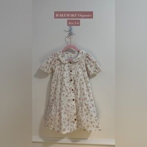 Floral Kids Dress - Cream and Pink